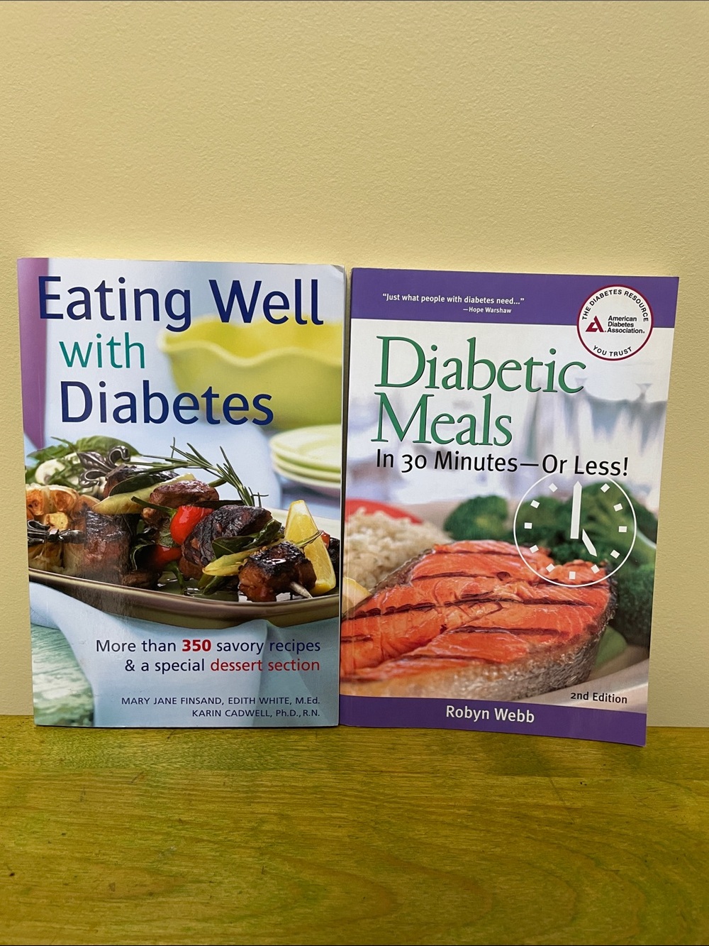 2 COOK BOOKS FOR DIABETES